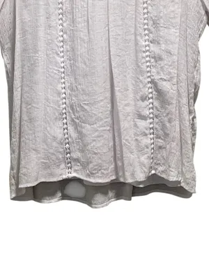Anthropologie Fig And Flower Gauzy Top White Size XL Boho Cottagecore Coastal thumbnail 7