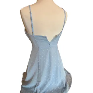 Selfie Leslie Light Blue Swiss Dot Mini Dress Size M thumbnail 2
