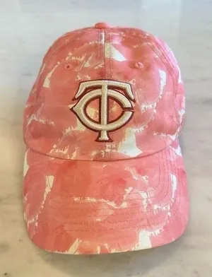 Minnesota Twins Women's Pink and White‎ Camo Swirl Baseball Cap Hat Adjustable thumbnail 1
