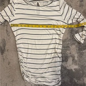 Motherhood Black and White Striped 3/4 Sleeve Top thumbnail 5