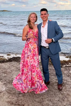 Pink Floral Maxi Petal and Pup Dress thumbnail 1