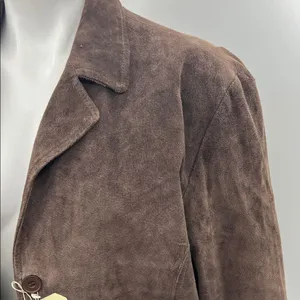 Women's Brown Leather Jacket Size XL thumbnail 3