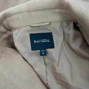 Express Wool Blend Cocoon Coat Snap Button Camel Tan Size L thumbnail 10
