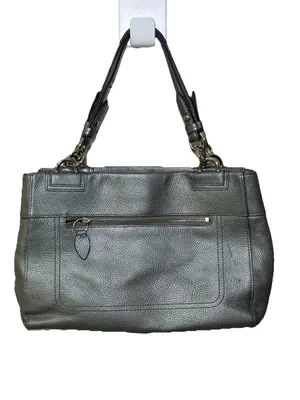 Coach Vintage Penelope Silver Leather Carryall Tote Bag Satchel F16531 thumbnail 2