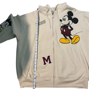 Disney Mickey Mouse Ivory Zip Up Hooded Jacket Womens‎ Size XXL thumbnail 11
