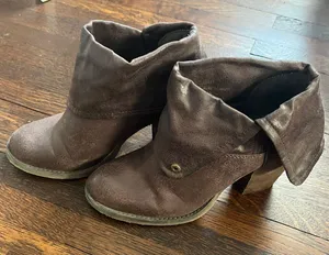 Sbicca Brown Leather Booties thumbnail 1