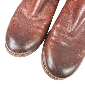 Vintage Frye Campus 14L Tall Boots Pebbled Leather Cognac Brown‎ Women's 9.5M thumbnail 13