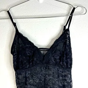 Black Sheer Lace Slip Dress - Size Small thumbnail 4