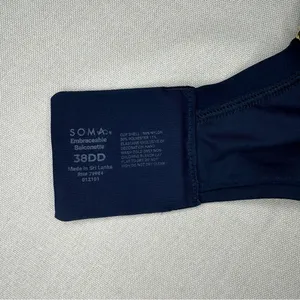 Soma Embraceable Lace Balconette Bra Navy Blue 38DD thumbnail 9