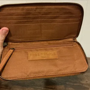 Free People Distressed Vegan Leather Wristlet Wallet thumbnail 3