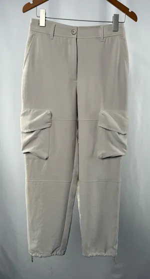 Aritzia Wilfred Cargo Drawstring Hem Trouser Pants in Cream Size‎ 4 thumbnail 1