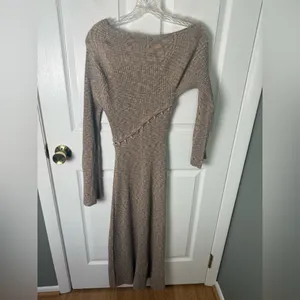 Cult Gaia Rosalia Knit Midi Dress in Canyon Tan M thumbnail 6
