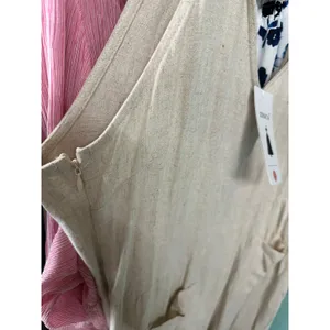 Zesica‎ Romper Jumpsuit Women Sz L Cream Linen Blend Pockets Lagenlook Boho NWT thumbnail 8