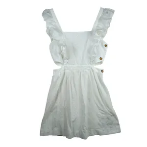 Madewell Eyelet Ruffle Mini‎ Dress 8 White Cutout Cotton Summer Boho Romantic thumbnail 12