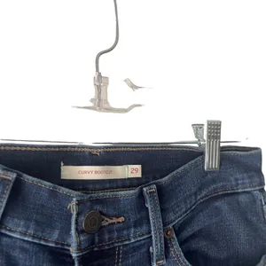Levi Strauss & Co Women's Size 29 Dark Wash Blue Curvy Bootcut Jeans‎ thumbnail 4