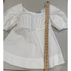 Tuckernuck Nealy Puff Sleeve Corset Top Small Boning Preppy Cottage Regency thumbnail 4