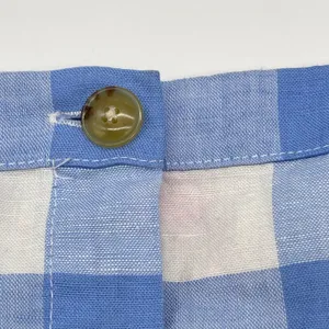 J‎ Crew Womens Gingham Button Front Dress Size 6 Linen Blend Summer Coastal thumbnail 9