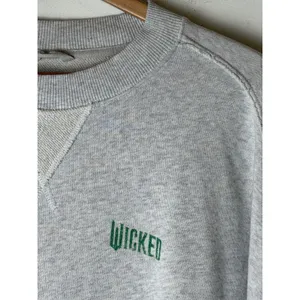 Aerie Wicked Big Chill Crew‎ Sweatshirt Women Medium Gray Broadway Athleisure thumbnail 6