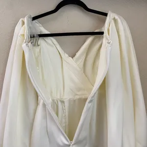 HOUSE OF CB Carlyn Ivory Satin Balloon Sleeve‎ Mini Dress XS NWOT thumbnail 10