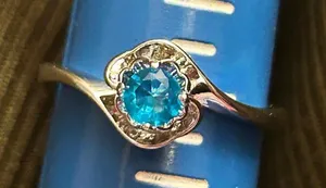 Fashion jewlery silver tone ring size 8 i3 thumbnail 1