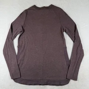 Charlie Paige Womens Heathered Plum Ribbed Side Panel Long Sleeve Top NWT Small thumbnail 9