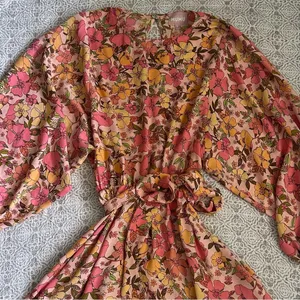 Show Me Your Mumu Larissa Dress In Pretty Poppy thumbnail 6