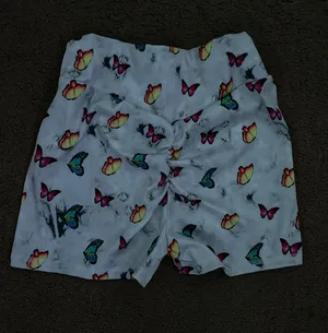 butterfly stretchy high waisted shorts thumbnail 2