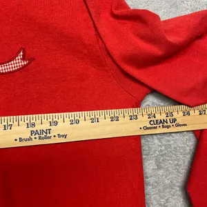 Vintage Fruit of the Loom Shirt‎ XL Red Christmas Santa Reindeer Applique USA thumbnail 5