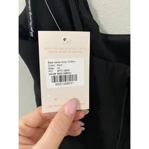 NWT Birdy Grey Amy Chiffon Dress Black Size, XS thumbnail 3