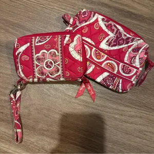 Vera Bradley Card Holder Wallet and Small Hand Pouch‎ Lot of 2 Retired Pattern thumbnail 1