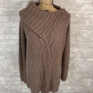 Anthropologie Moth Chunky Knit Cowlneck Sweater thumbnail 2