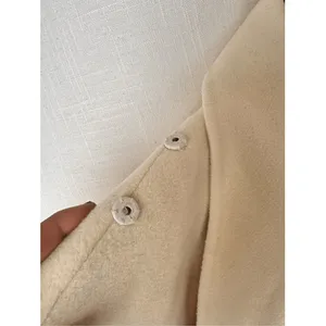 JNBY Scarf Collar Wool Blend‎ Coat Women Cream Ivory One Size thumbnail 6