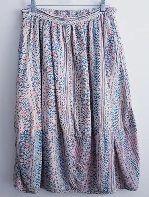 World Market Waffle Gauze Abstract Midi Skirt thumbnail 2