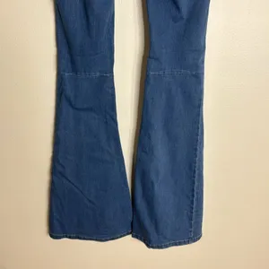 Free People We The Free‎ Women Penny Flare Elastic Waist Jeans Blue Size 24 thumbnail 9