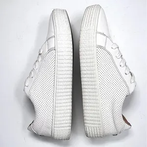 Steve Madden Toliver White Perforated Lace Up Platform Sneaker Size 8 thumbnail 4