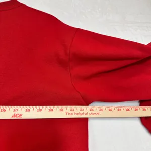 VTG Top Stitch Morning Sun Large Red‎ Collared Sweater Holiday Christmas Penguin thumbnail 7