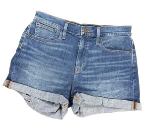 J. Crew Factory Classic Denim Shorts Cuffed Hem‎ Pacific Blue Wash Size 29 Waist thumbnail 1