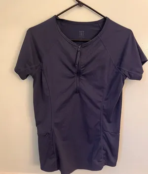 Title Nine Sunbuster 1/2‎ Zip Short Sleeve Sun Shirt Women’s Size S Blue thumbnail 1
