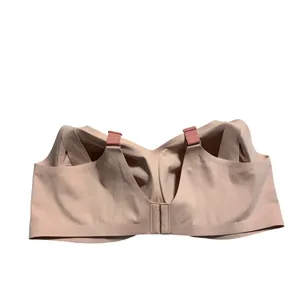 MomCozy Nursing Bra Plus Size 3X Neutral Breastfeeding Wireless thumbnail 3
