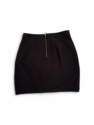 miami Black Mini Skirt with Cream Embroidered Border thumbnail 2