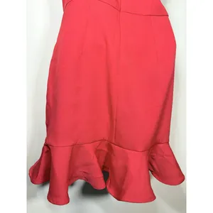 New TCEC Red‎ One Shoulder Ruffle Dress Size Large thumbnail 7