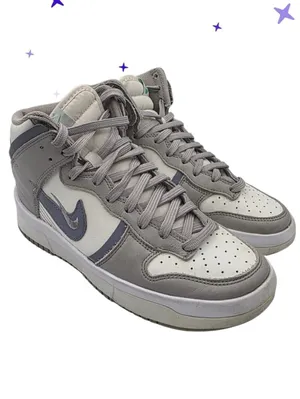 Womens NIKE DUNK HIGH UP SAIL IRON White PURPLE GREY Size 8 grunge Streetwear thumbnail 10