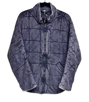 Free‎ People Dolman Knit Quilted Jacket Black Women's Size Medium thumbnail 1