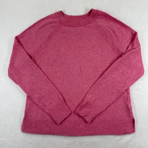 J.Crew Pink Cotton Wool Blend Raglan Crew‎ Neck Sweater CL495 Womens Small thumbnail 1