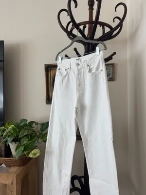 AGOLDE Low Slung Baggy Jeans White thumbnail 2