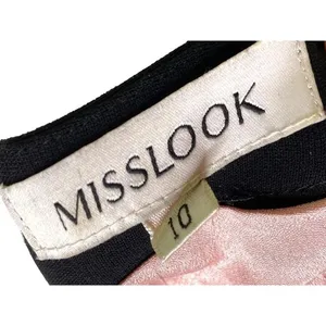 Misslook Pink Shift Dress size 10 Wrap Lined MIDI Business‎ Retro thumbnail 8