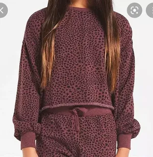 Z Supply cruiser stardust crop sweatshirt thumbnail 1