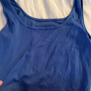 Sleeveless Ribbed Bodysuit Blue Size L thumbnail 2