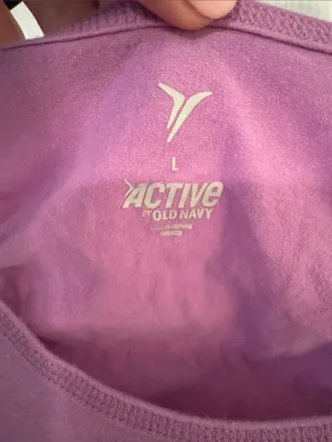 Old Navy Women's Lavender Cottonblend Short Sleeve Scoop Neck Active Tee thumbnail 2