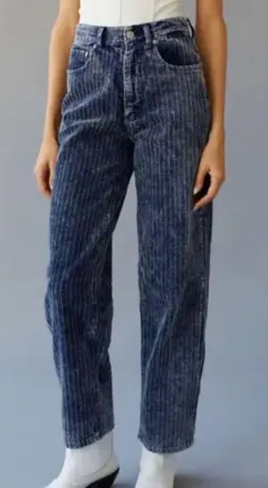 Urban Outfitters BDG High Rise Baggy Corduroy Pant Blue Women’s 26 thumbnail 1